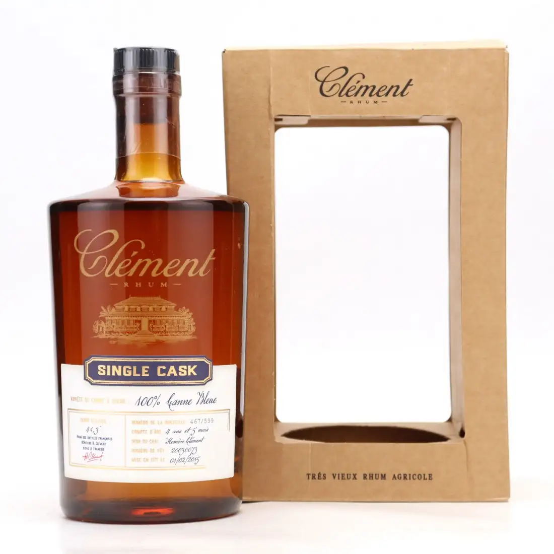 Hochauflösendes Bild von Clément Single Cask Canne Bleue 2015