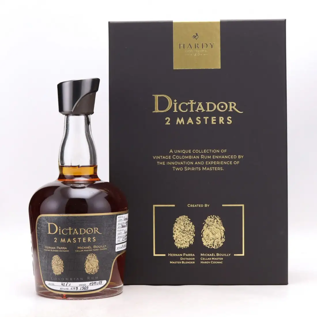 Bottle of Dictador 2 Master 1975-1977 (Hardy Cognac)