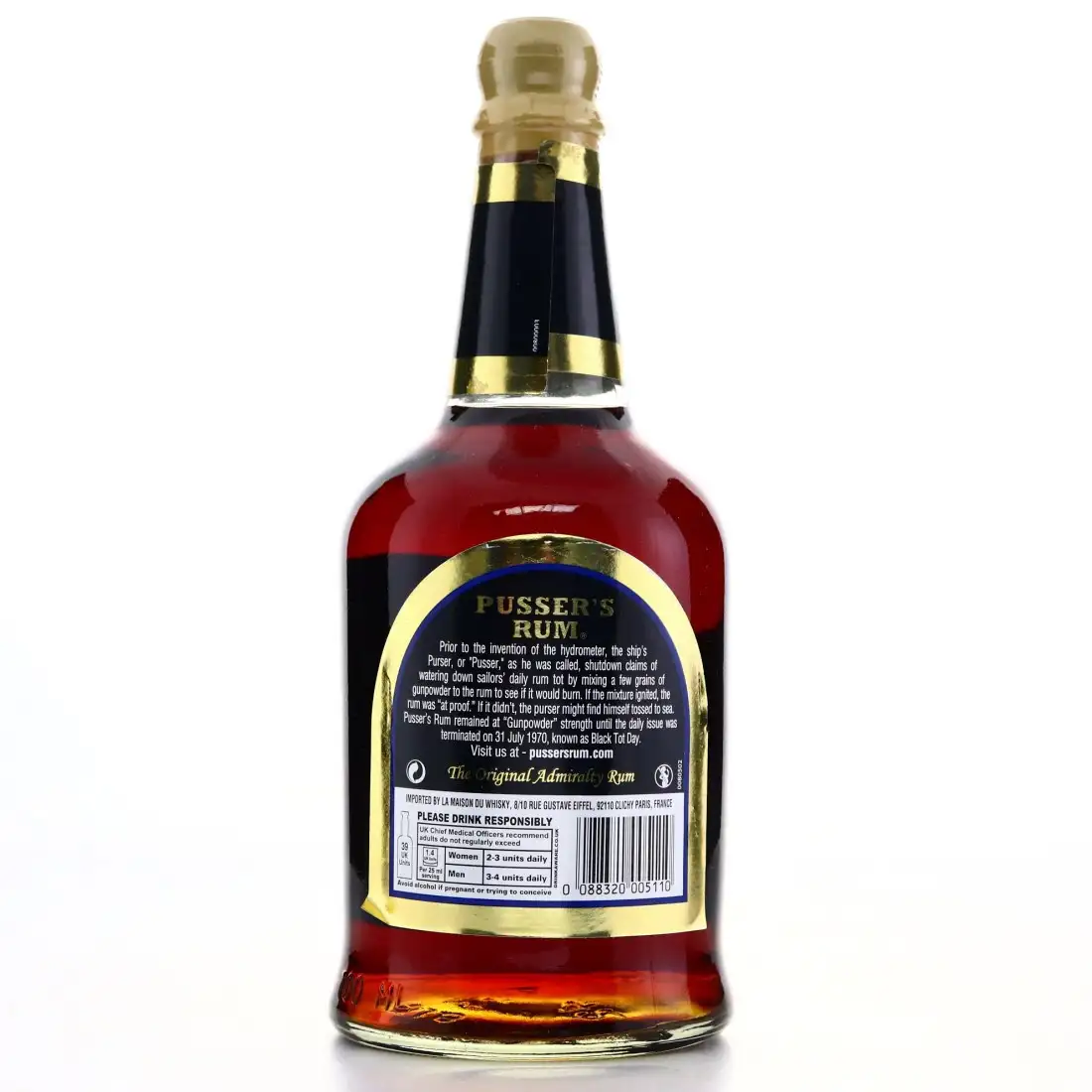 High resolution image of Pusser‘s Rum Gunpowder Proof (Black Label)