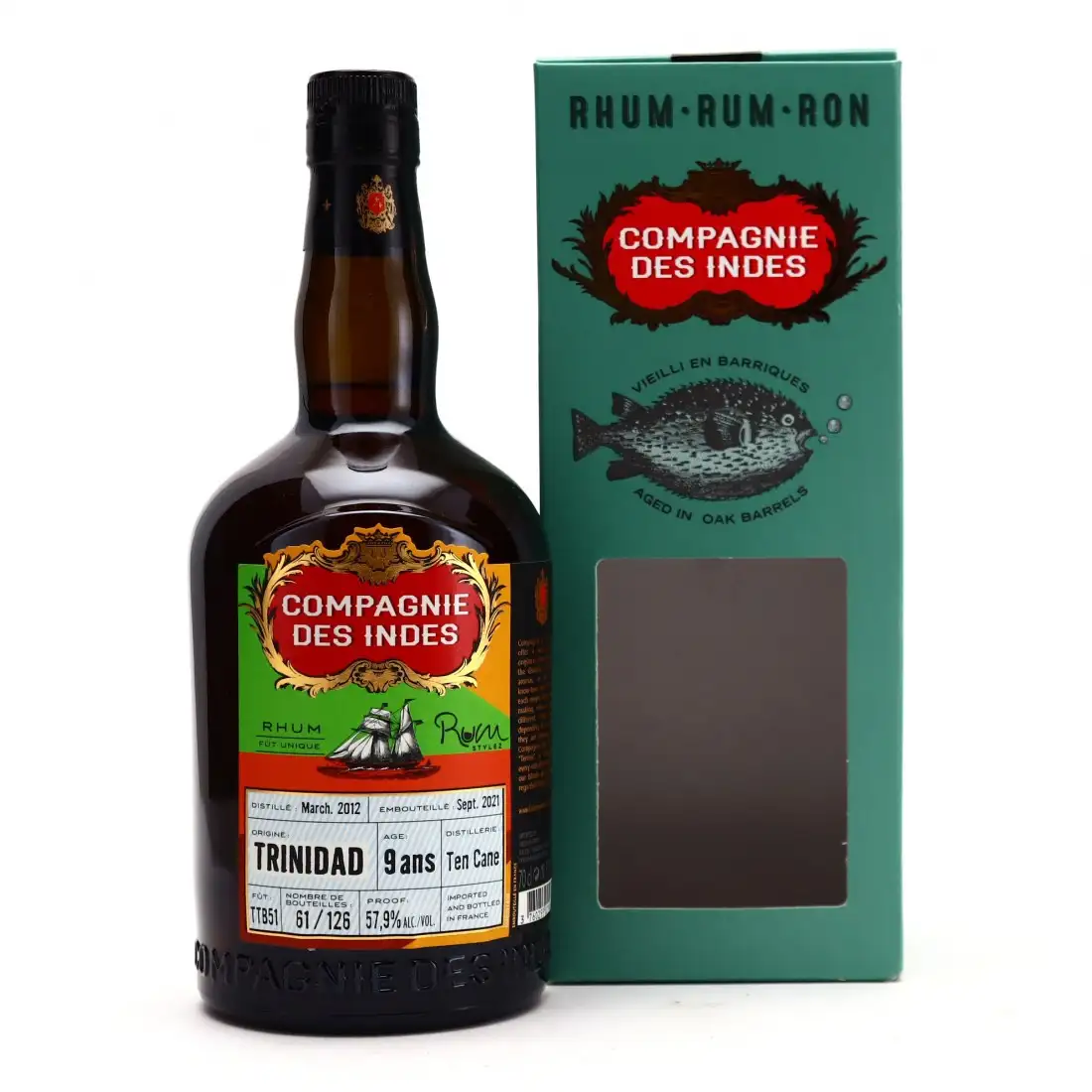 Bottle of CDI Ten Cane Trinidad (Rum Stylez) 2012