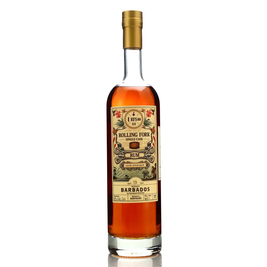 High resolution image of Rolling Fork Spirits Foursquare Rolling Fork Bottled for Seelbach‘s 2008