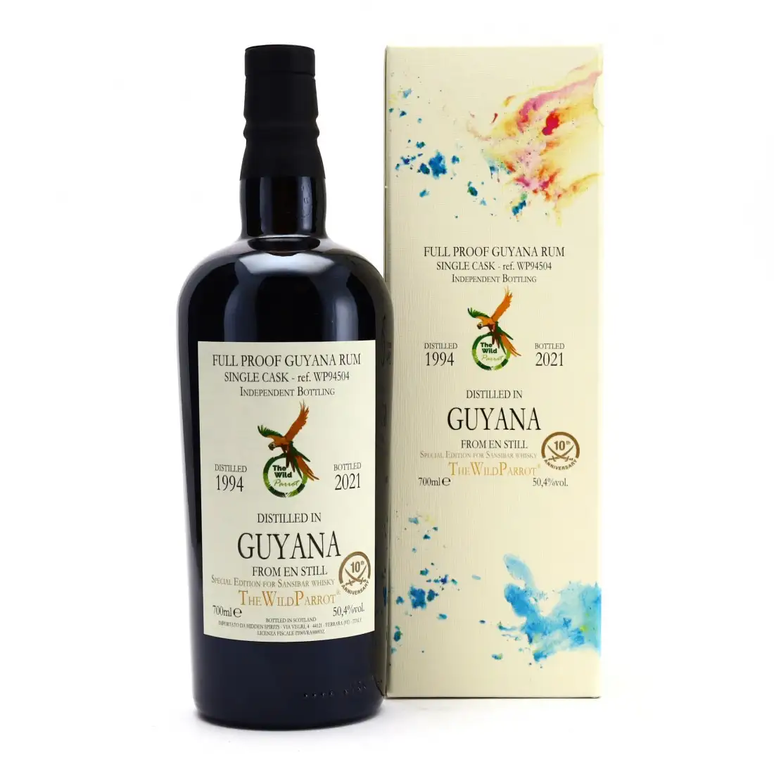 Bottle of The Wild Parrot Enmore Sansibar Whisky 10th Anniversary 1994