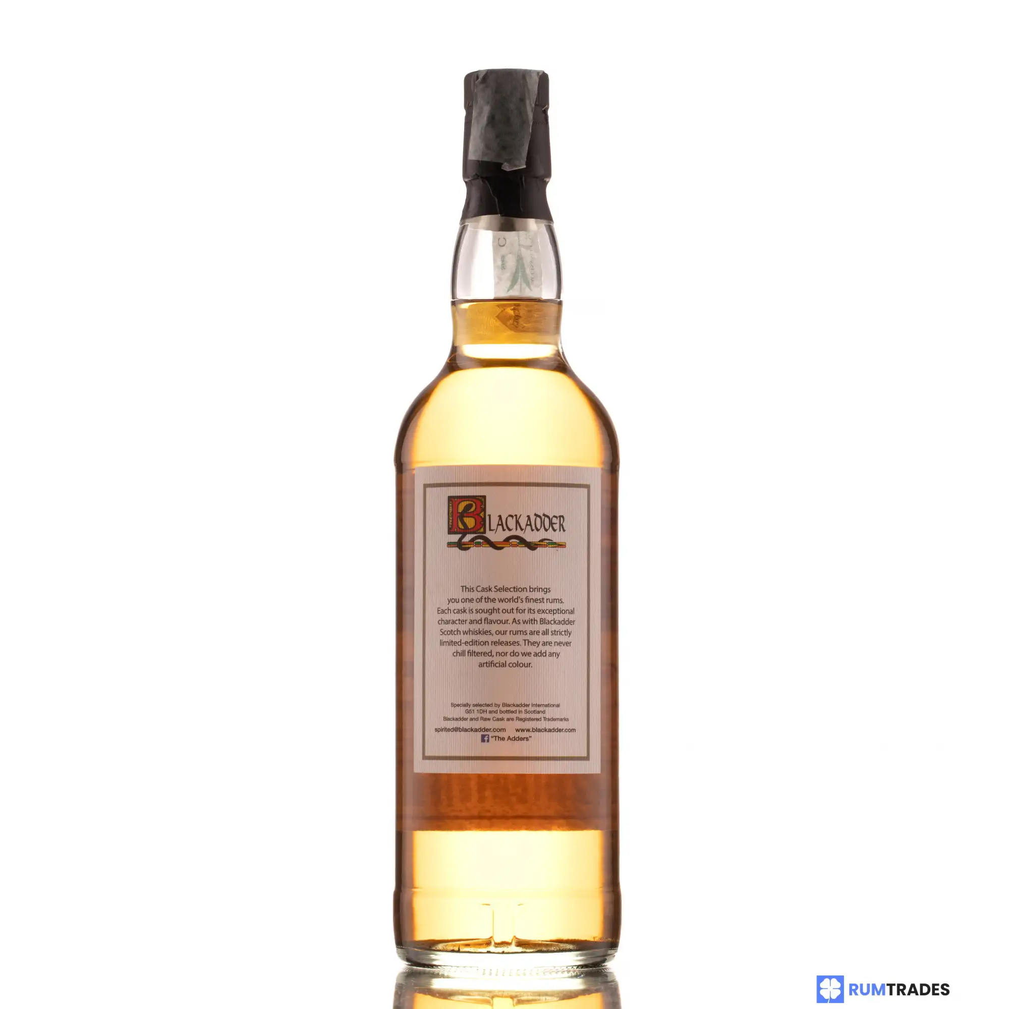 High resolution image of Blackadder Ten Cane Raw Cask Rum 2010
