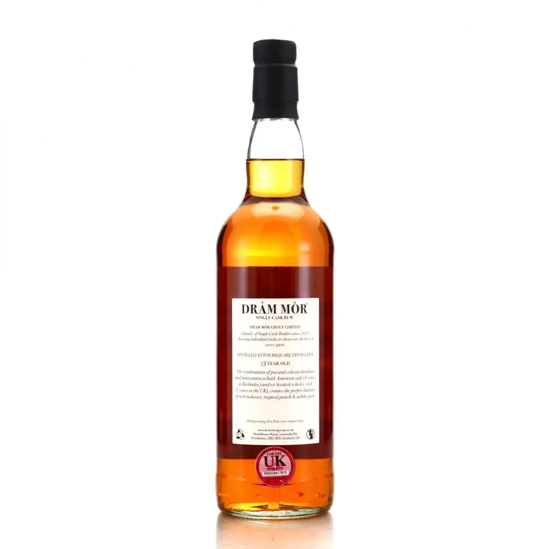 High resolution image of Dràm Mòr Foursquare Single Cask Rum