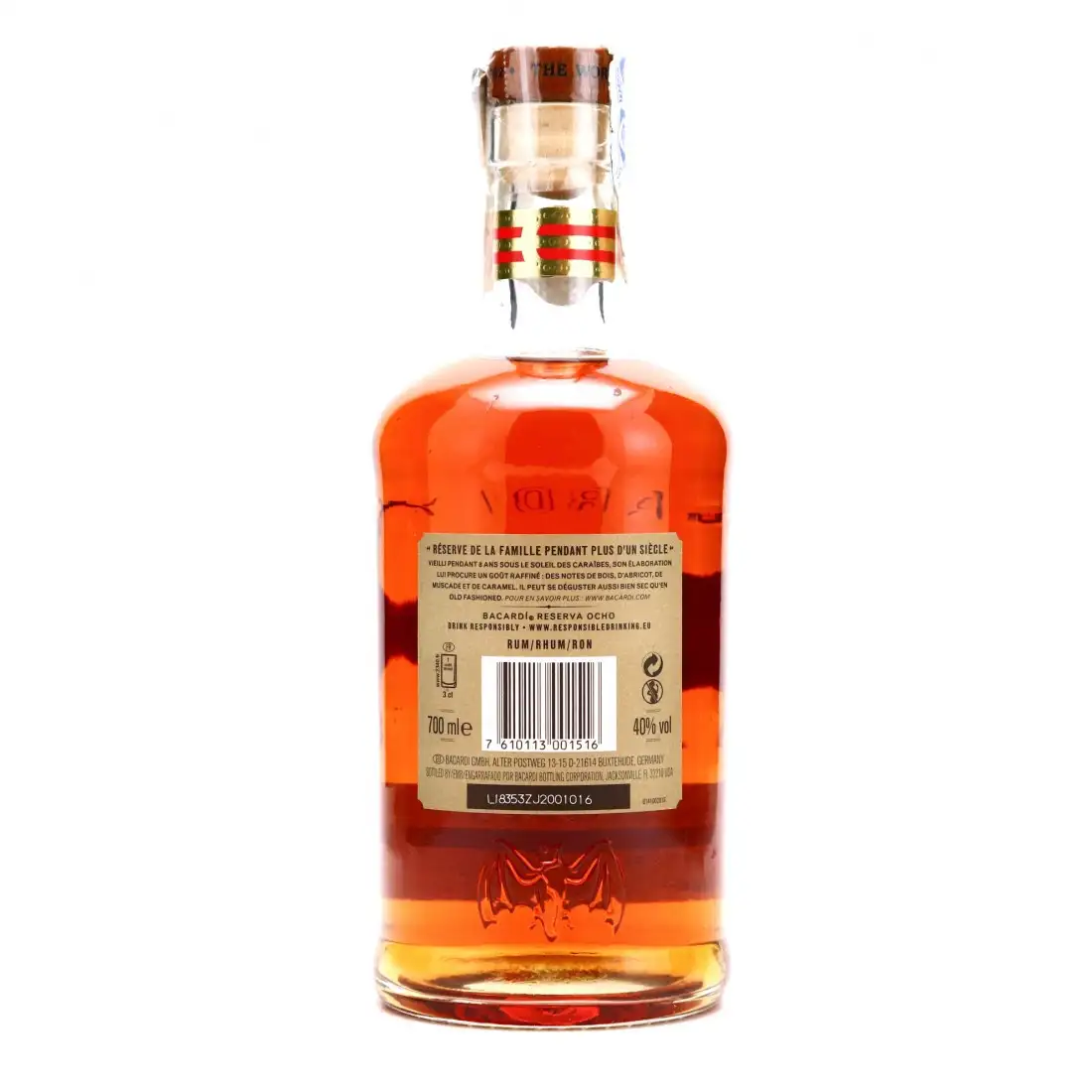 High resolution image of Bacardi Reserva Ocho Rare Gold Rum 2010