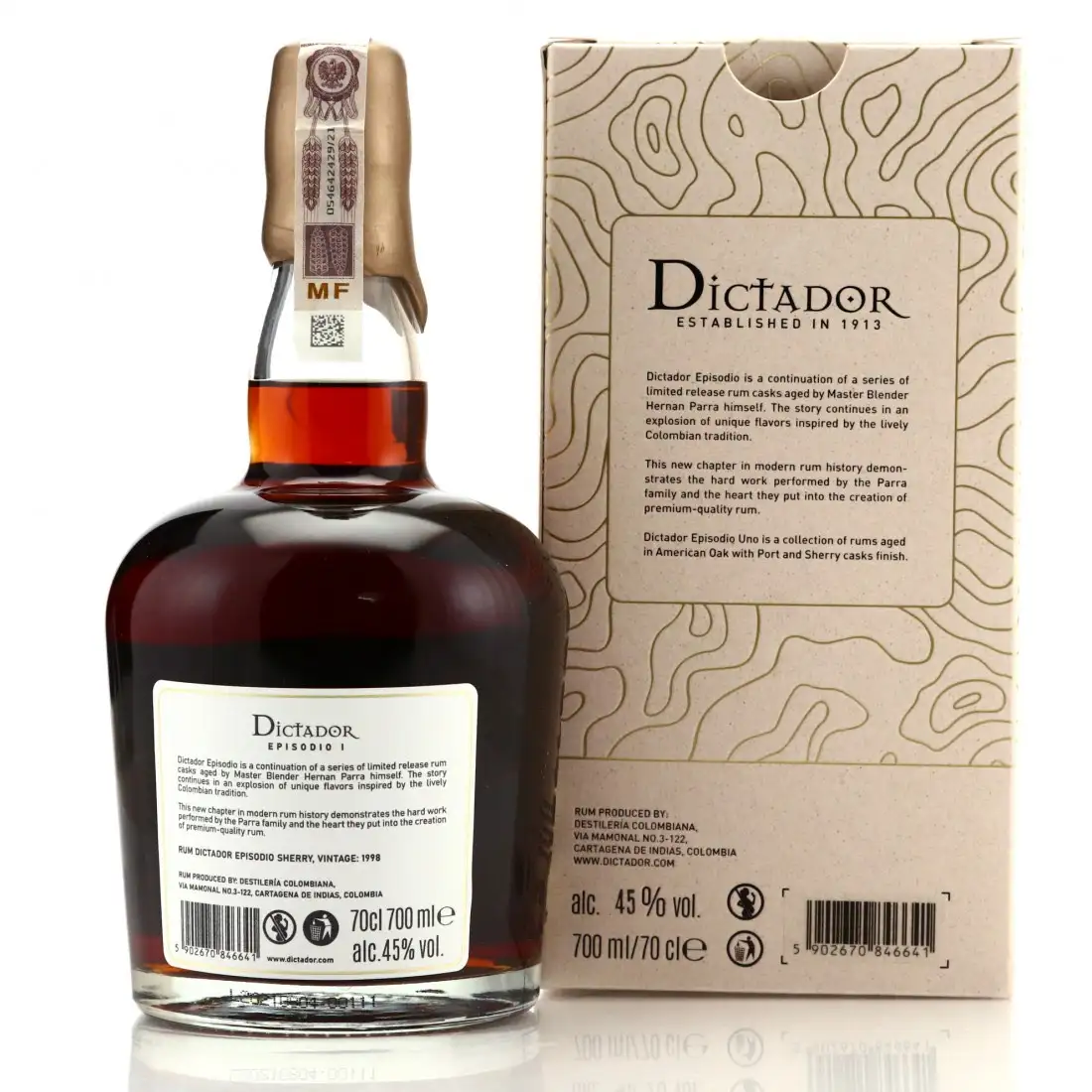 High resolution image of Dictador Episodio 1 Sherry Cask 1998
