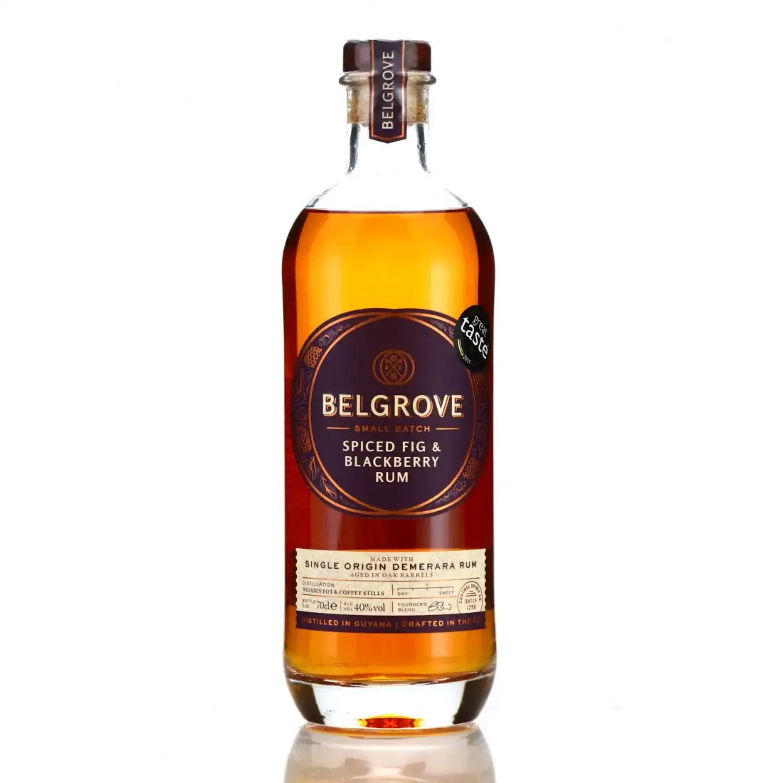 Bottle of The Cartmell Spirit Co Diamond Belgrove Small Batch Spiced Fig and Blackberry Rum
