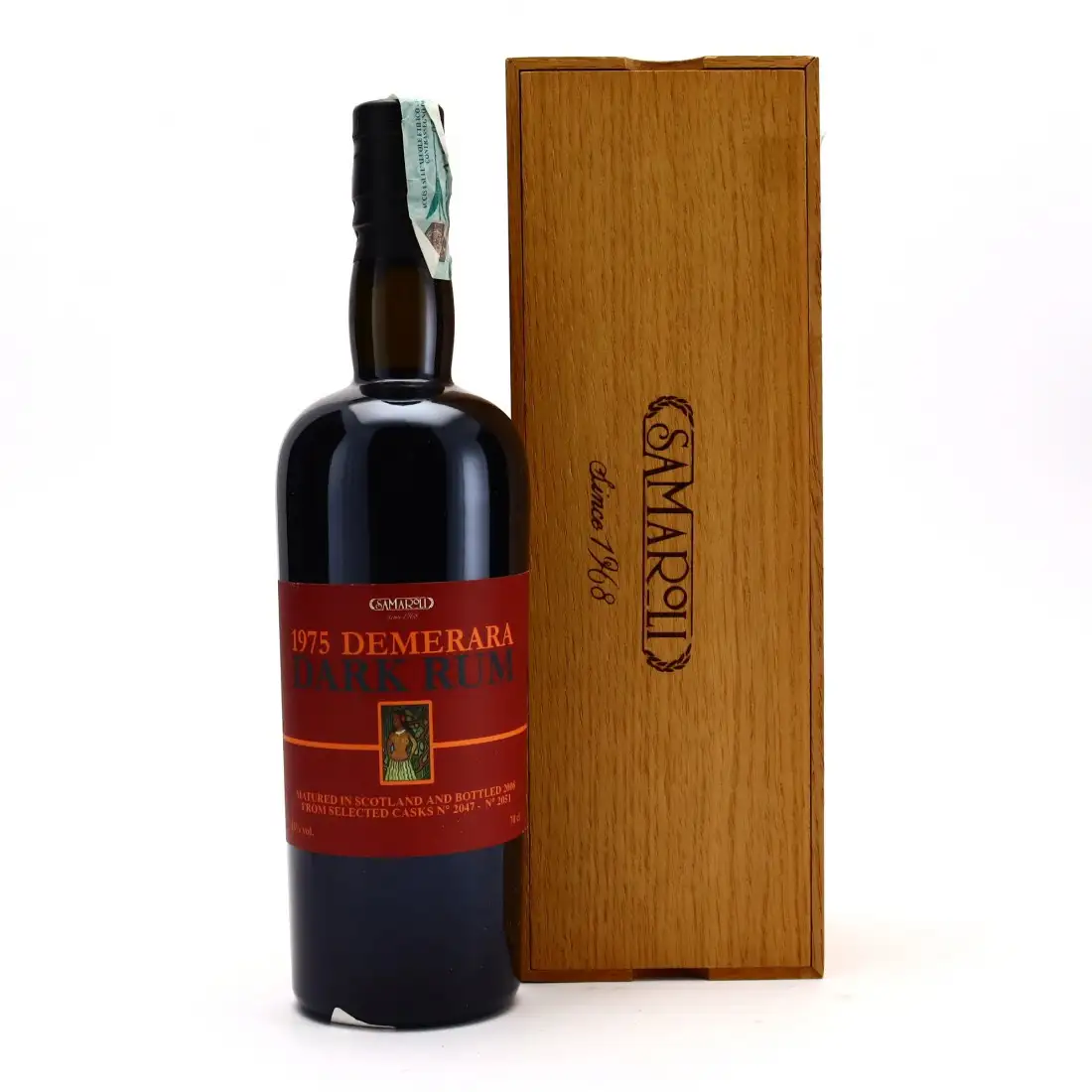 Bottle of Samaroli Demerara Dark Rum 1975