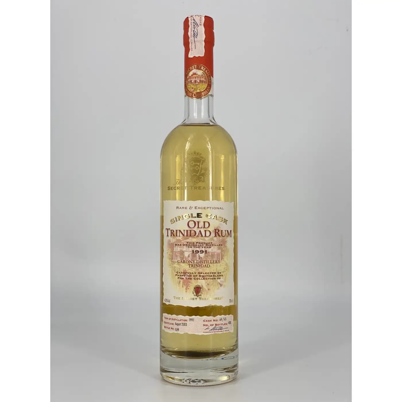 Bottle of Secret Treasures Caroni Old Trinidad Rum 1991
