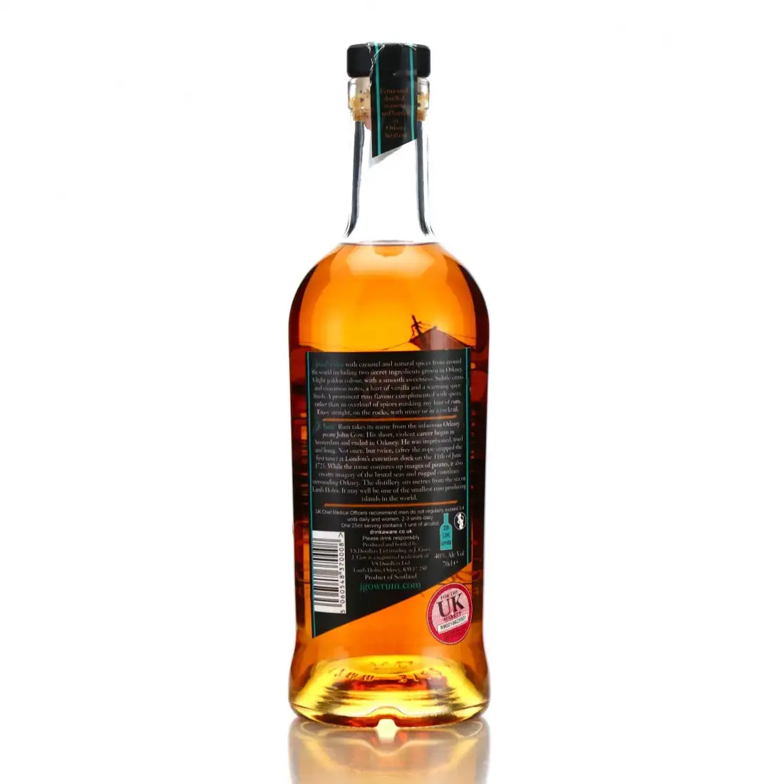 High resolution image of VS Distillers J. Gow Spiced Rum