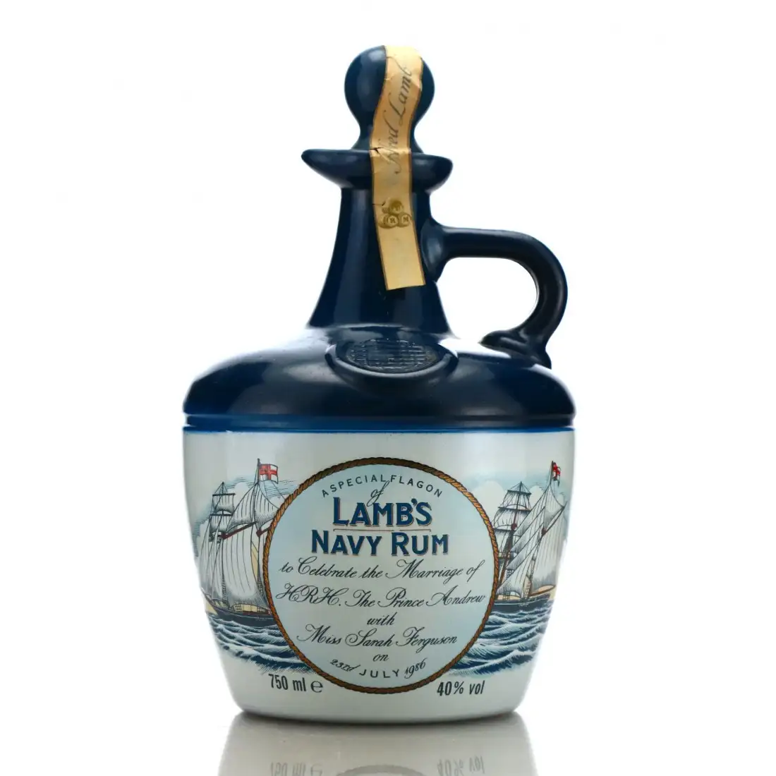 Bottle of Alfred Lamb‘s Navy Rum Decanter (Royal Wedding Andrew and Sarah) 1986