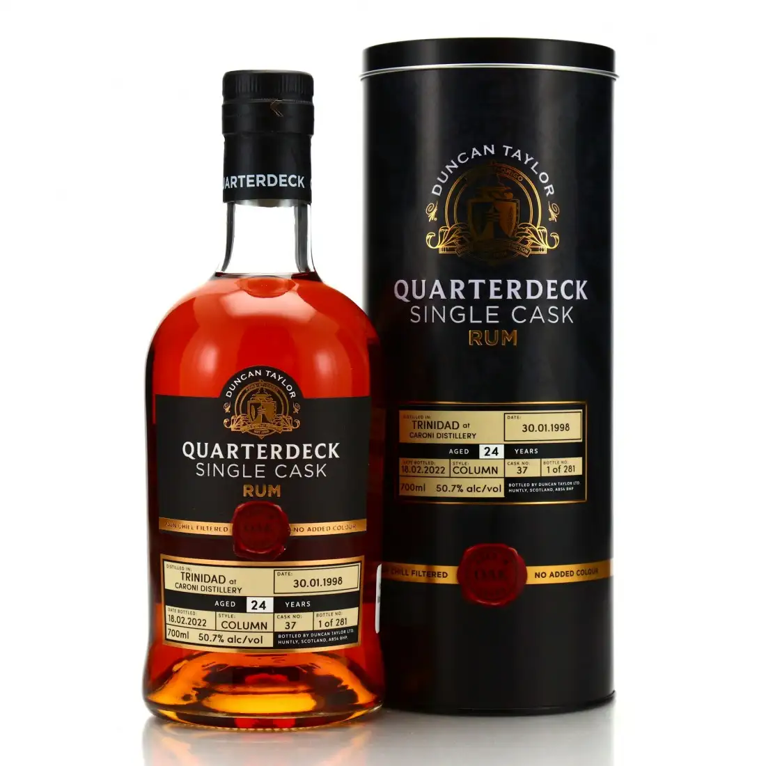 Bottle of Duncan Taylor Caroni Quarterdeck Single Cask Trinidad 1998