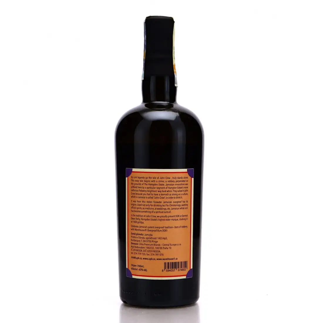 High resolution image of Warehouse #1 Hampden Overproof Rum John Crow Edition DOK