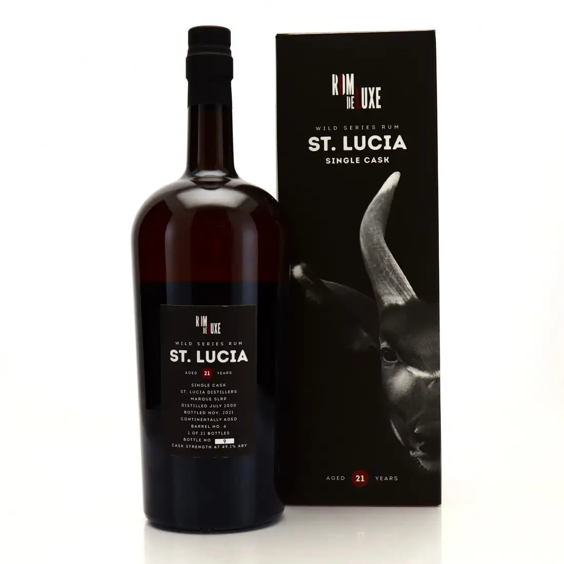 High resolution image of Romdeluxe Wild Series Rum St. Lucia No. 21 (Magnum) SLRP 2000