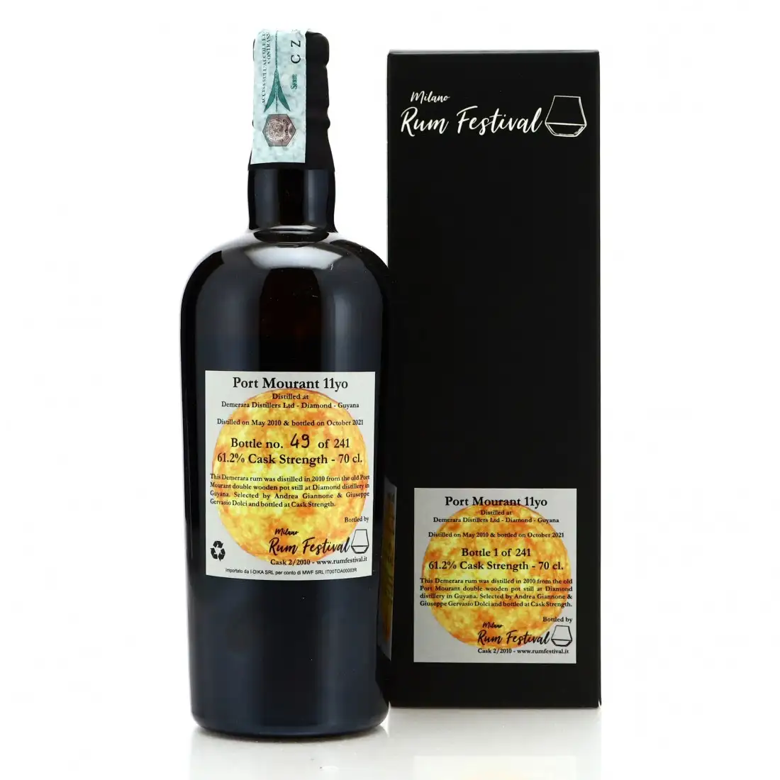 High resolution image of Milano Rum Festival Port Mourant Demerara Single Cask Rum 2010