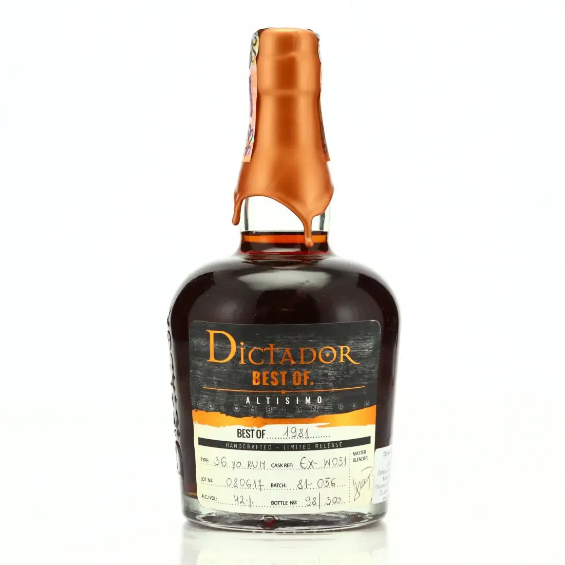 Bottle of Dictador Best Of 1981