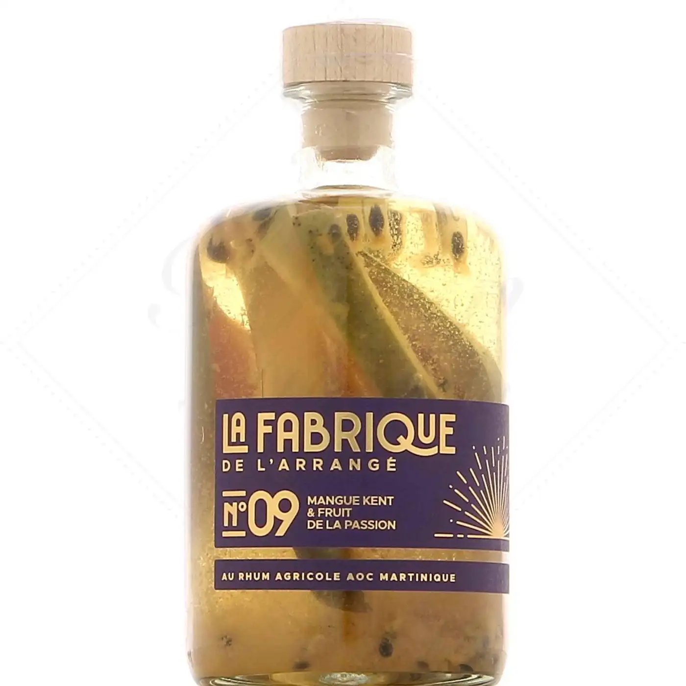 Bottle of Tricoche Spirits La Fabrique de l’Arrangé Mangue Kent Fruit de la Passion