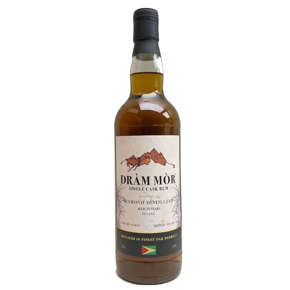 Bottle of Dràm Mòr Diamond Single Cask Rum 2011
