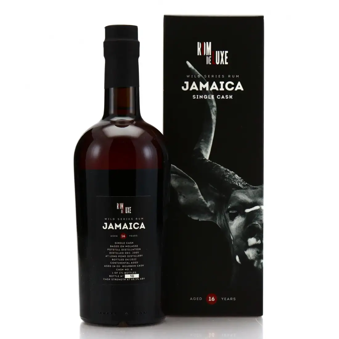 High resolution image of Romdeluxe Long Pond Wild Series Rum Jamaica No. 26 VRW 2005