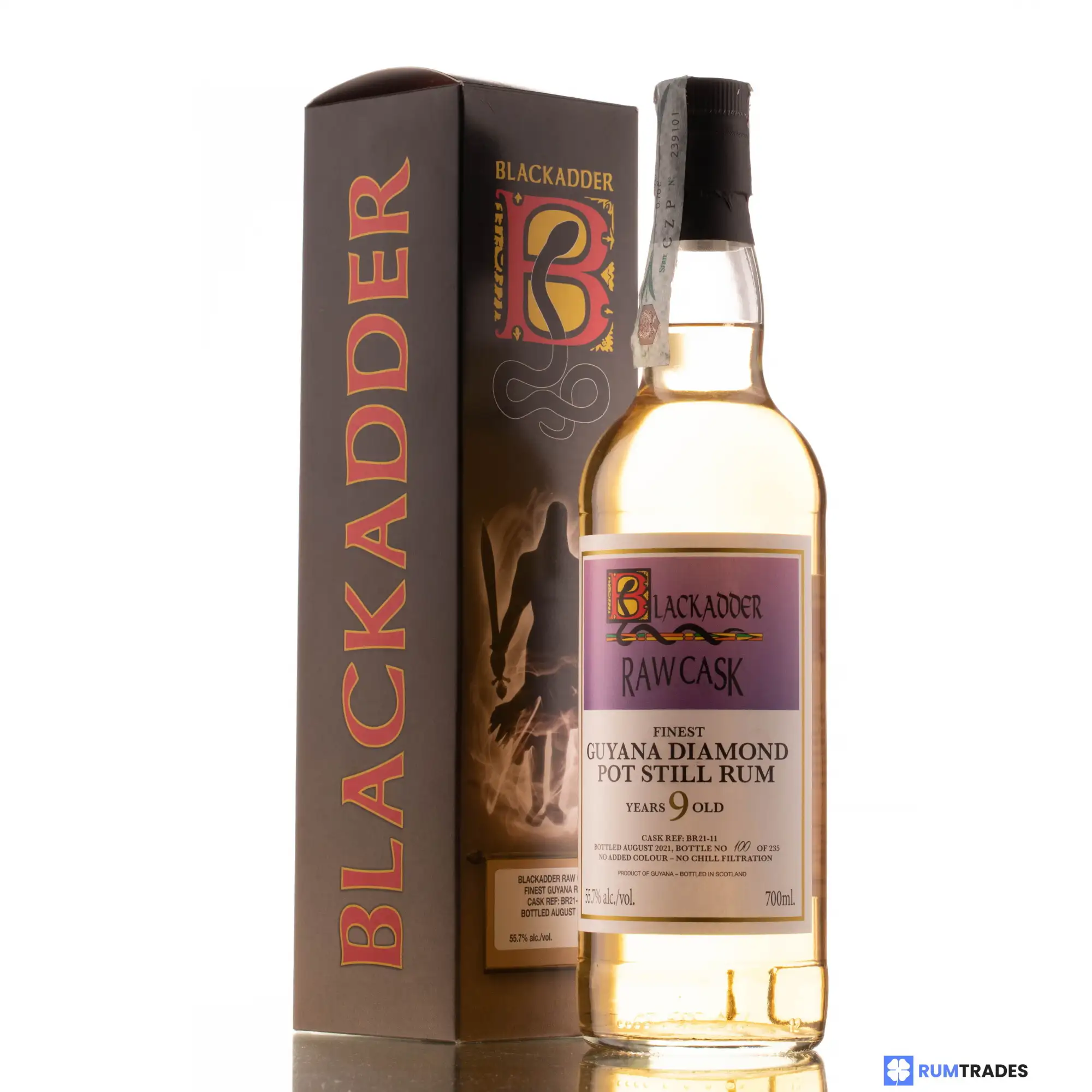 Bottle of Blackadder Diamond Raw Cask Rum 2011