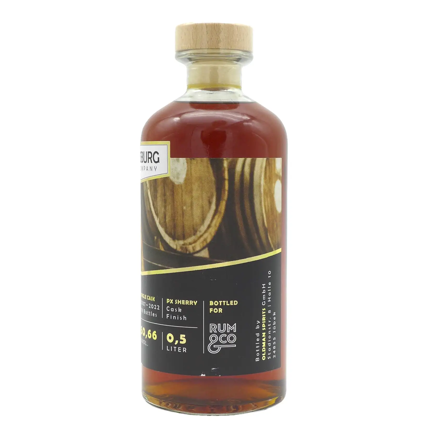 High resolution image of Hampden Flensburg Rum Company Jamaica Rum HD C<>H 2007