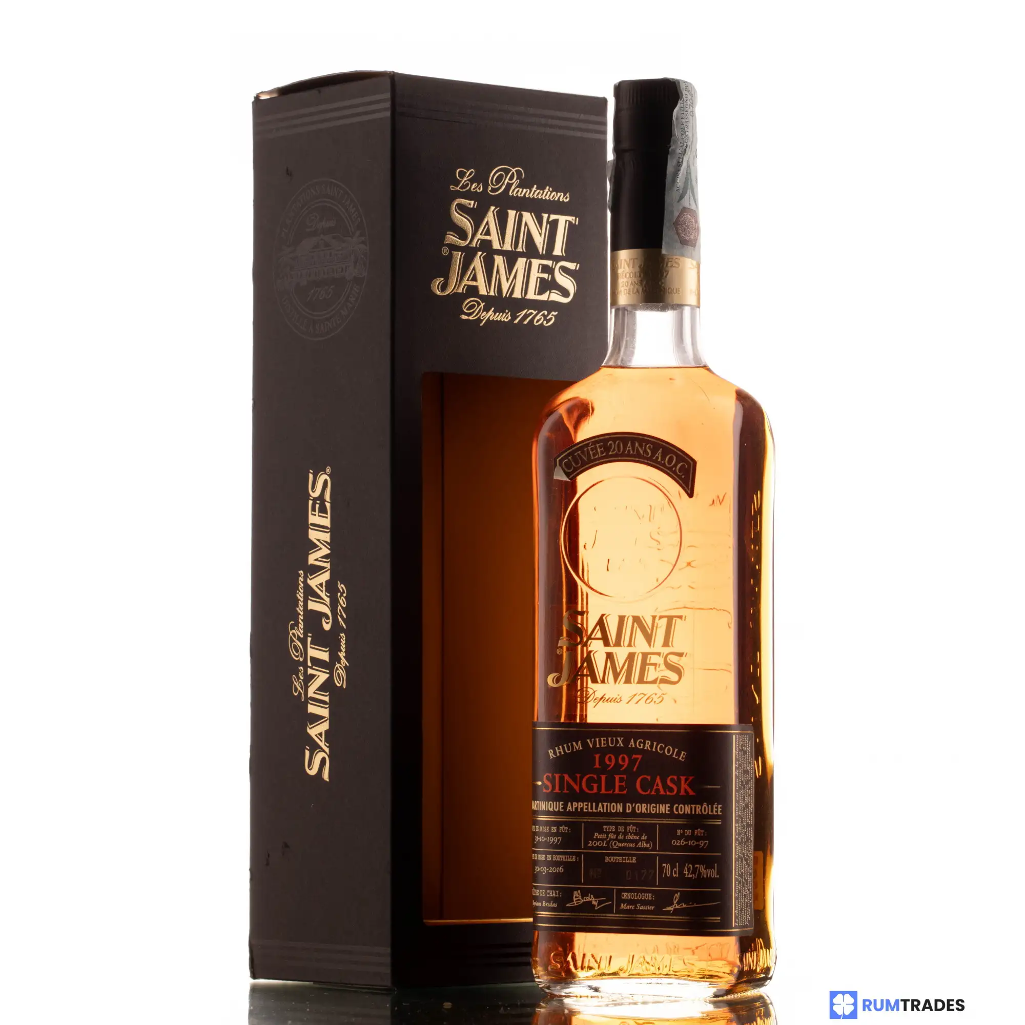 Image haute résolution de Saint James Single Cask 1997