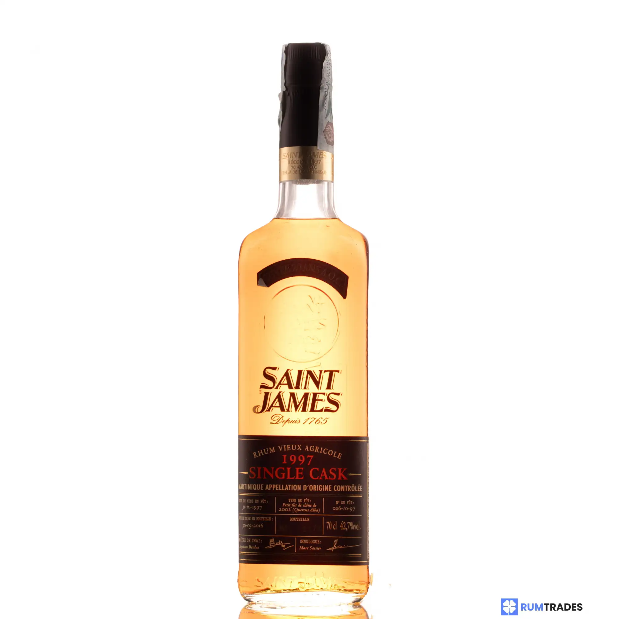Image haute résolution de Saint James Single Cask 1997