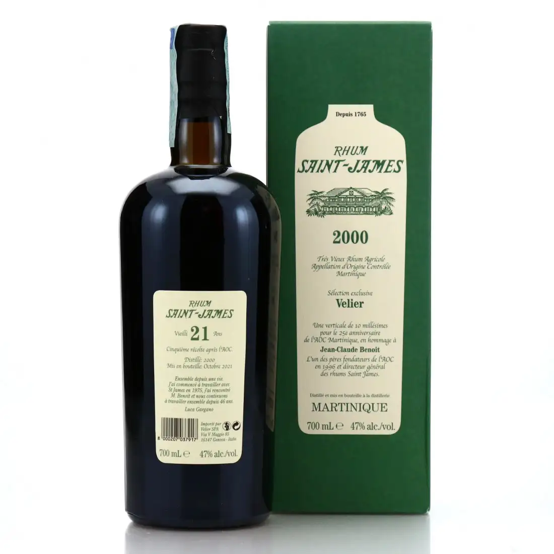 Hochauflösendes Bild von Velier Saint James Sélection exclusive Velier 2000