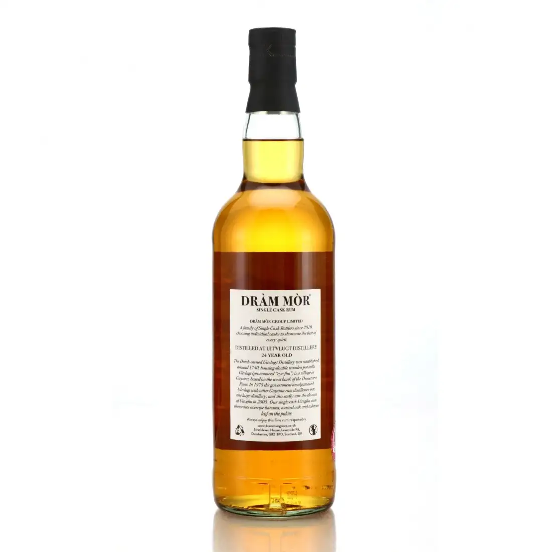 High resolution image of Dràm Mòr Uitvlugt (Port Mourant) Single Cask Rum MPMM 1997