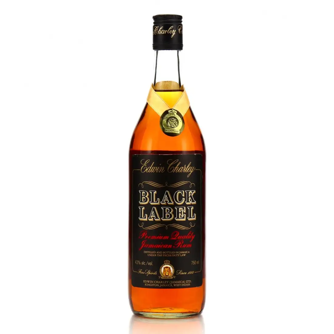 Bottle of Edwin Charley Black Label