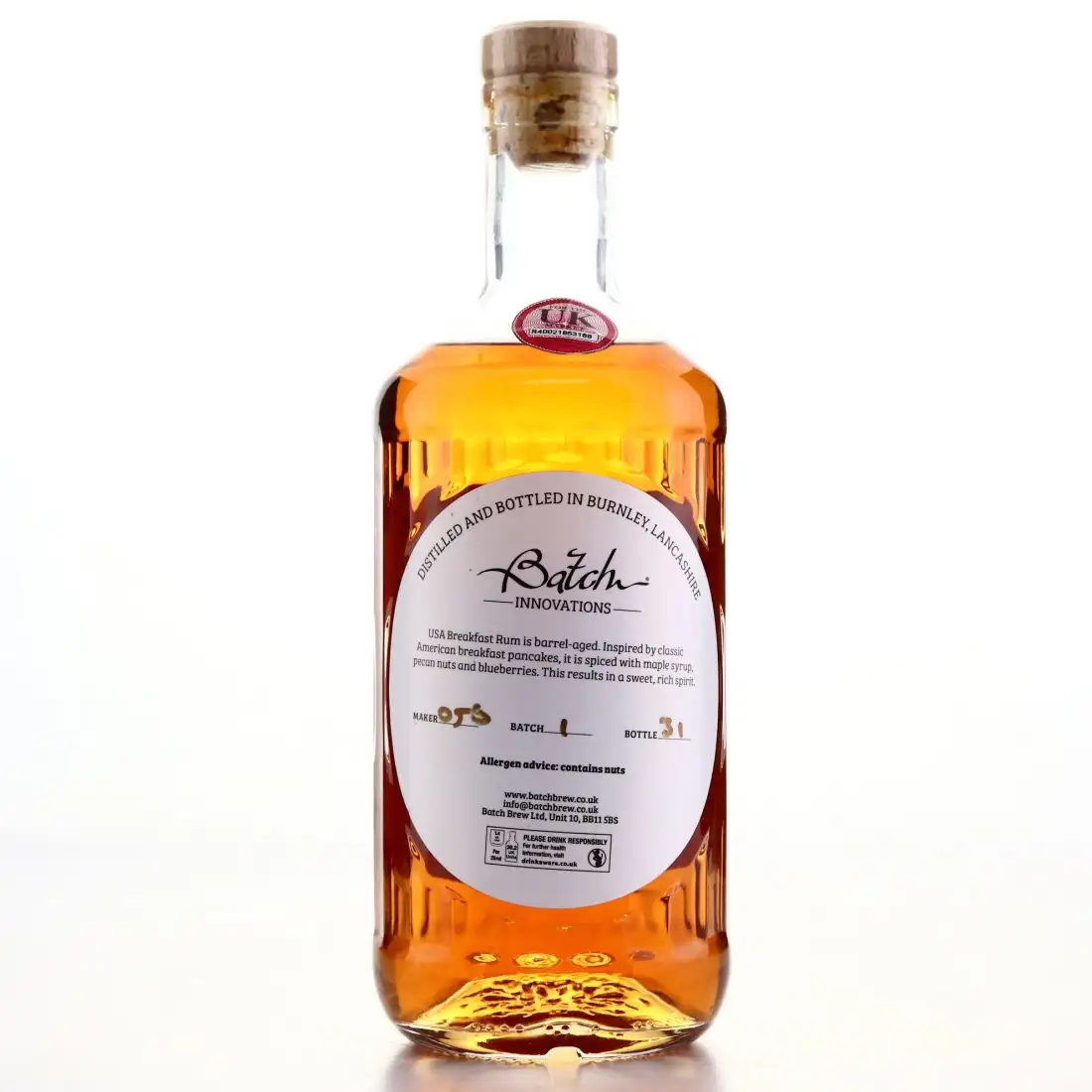 Image haute résolution de Batch Innovations USA Breakfast Rum 2018