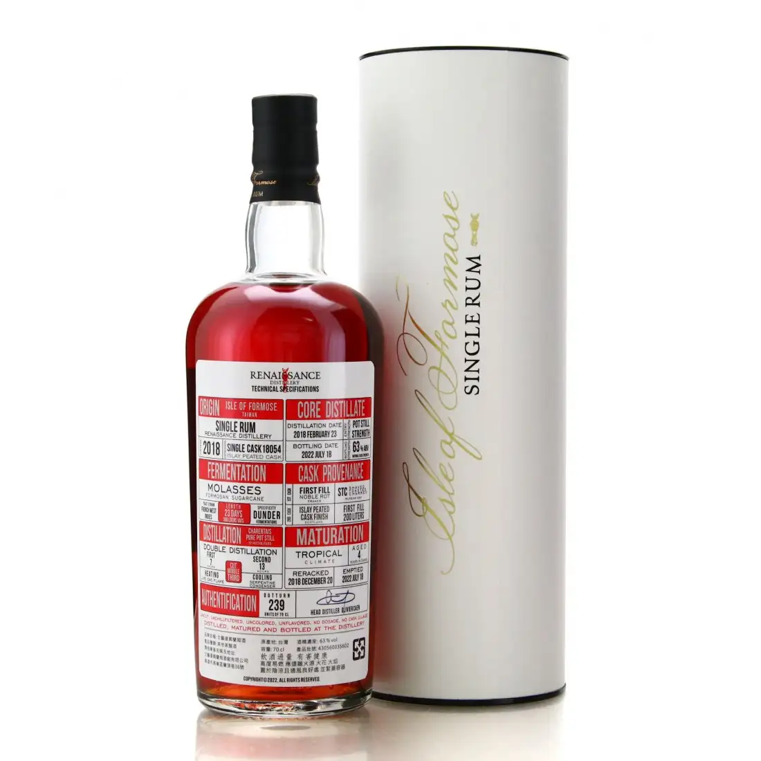 Hochauflösendes Bild von Renaissance Single Rum 2018