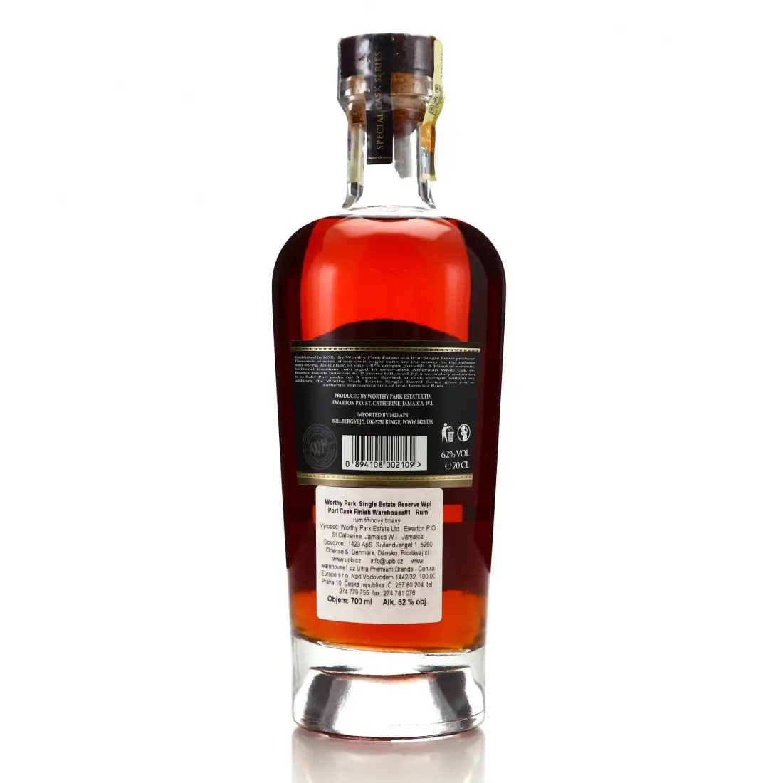 High resolution image of Worthy Park Single Estate Warehouse #1 Exclusive Port Cask Finish WPL 2018