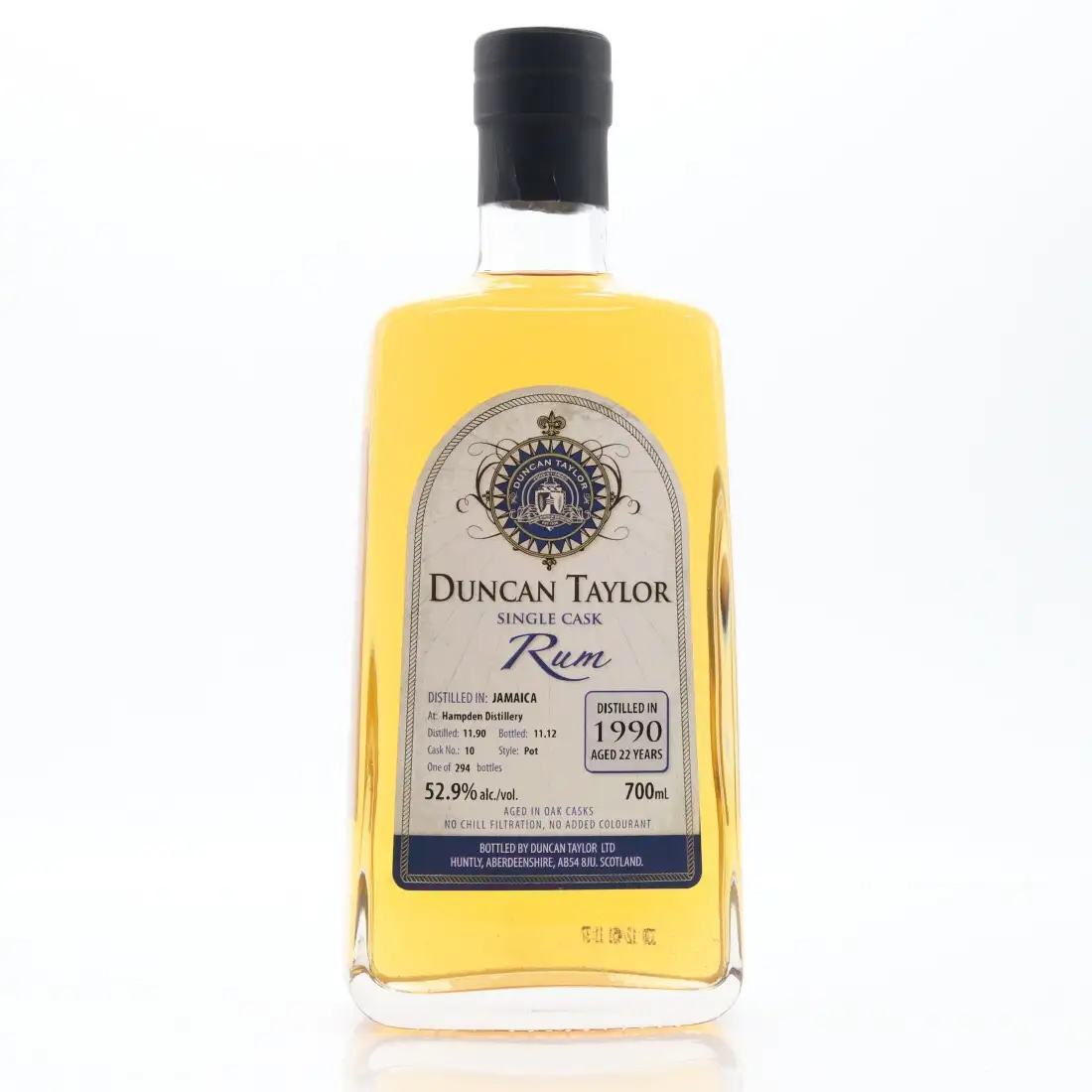Bottle of Duncan Taylor Hampden Single Cask Rum C<>H 1990