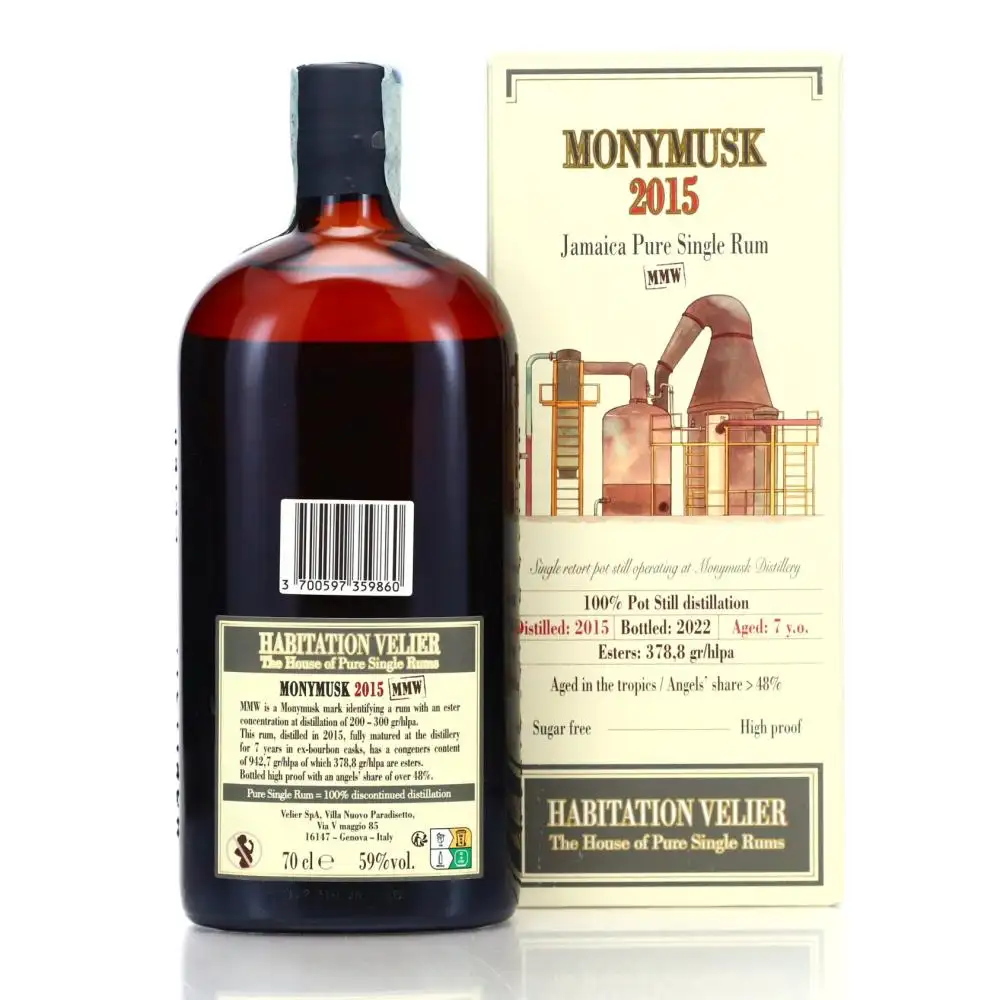 Image haute résolution de Habitation Velier Monymusk Monymusk Jamaica Single Rum MMW 2015