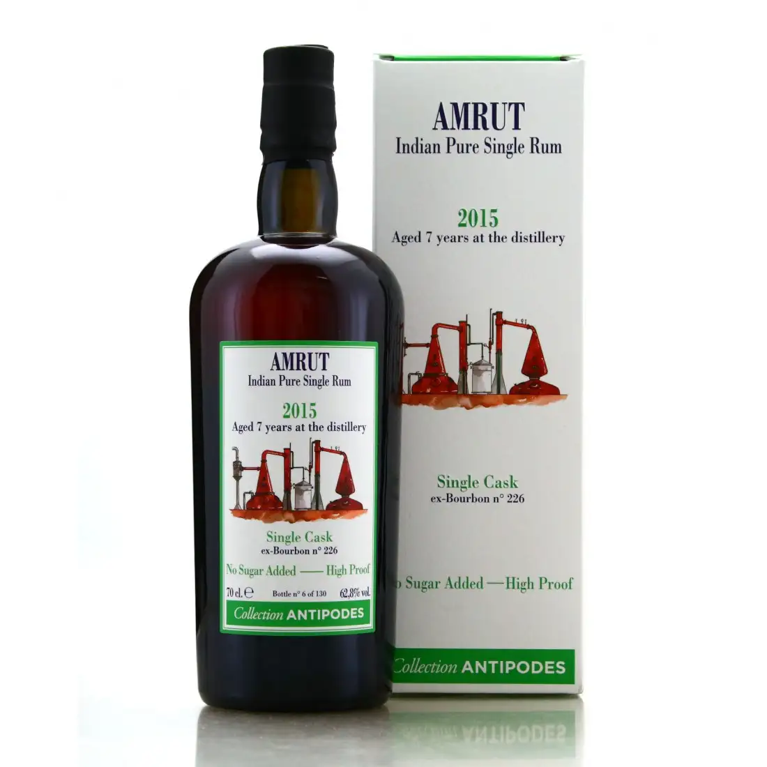 Bottle of Habitation Velier Amrut Indian Pure Single Rum (Collection Antipodes) 2015