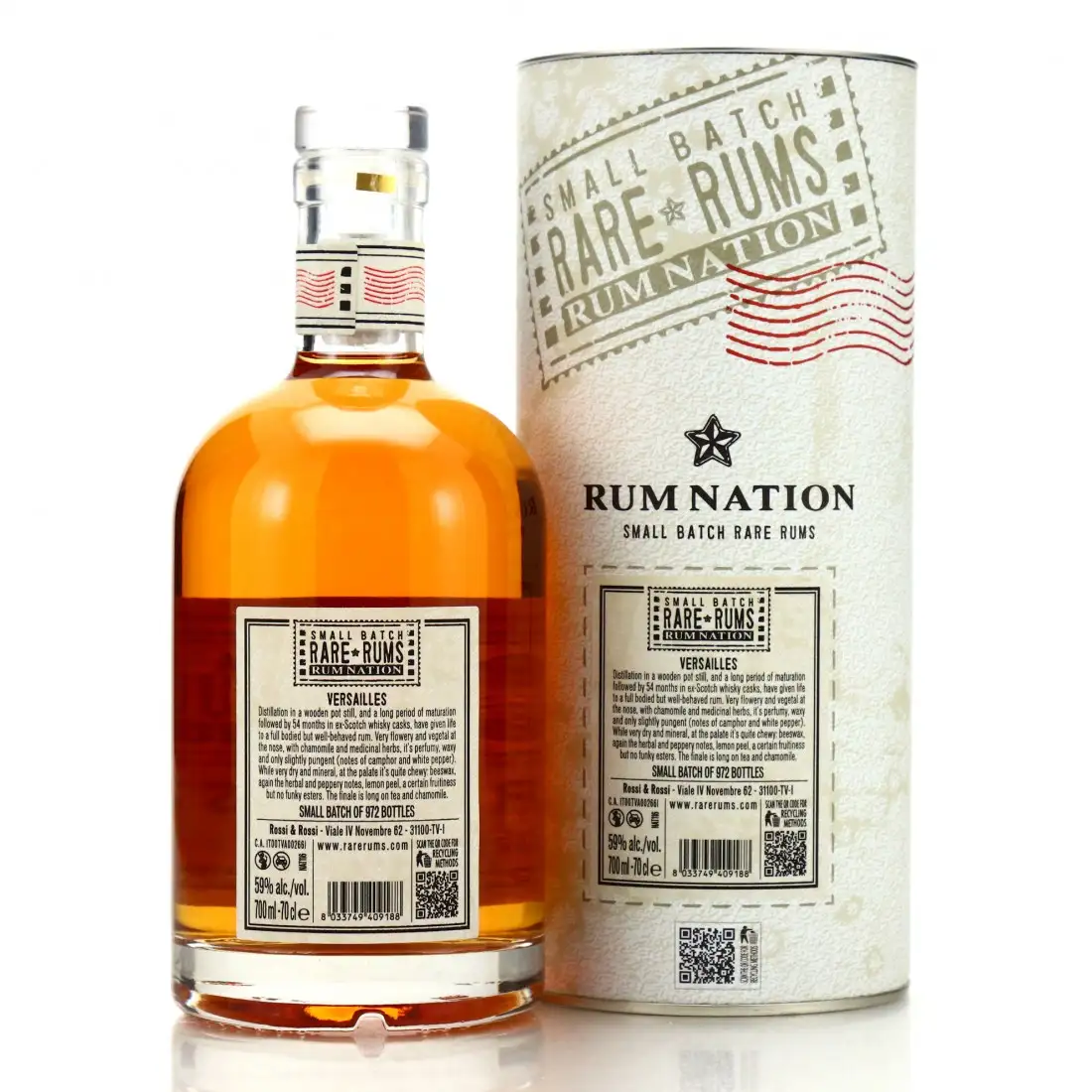 Hochauflösendes Bild von Rum Nation Versailles Small Batch Rare Rums 2004