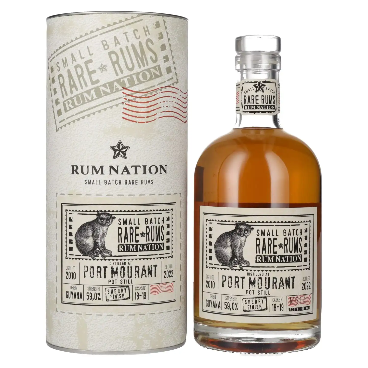 Bottle of Rum Nation Port Mourant Small Batch Rare Rums 2010