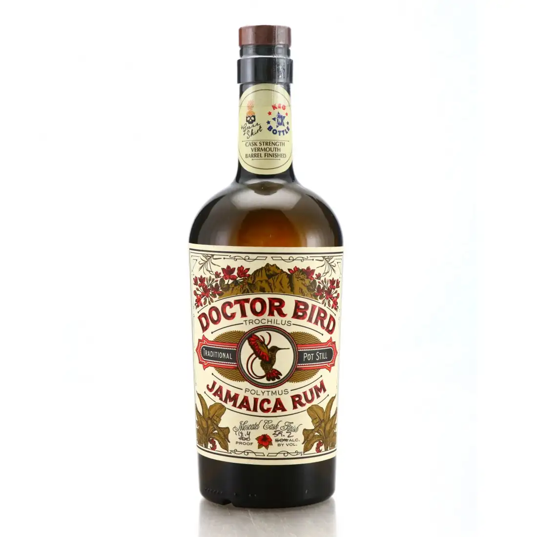 Bottle of Corktown Distillers Worthy Park Doctor Bird Jamaica Rum (Grass Skirt & Keg 'N')