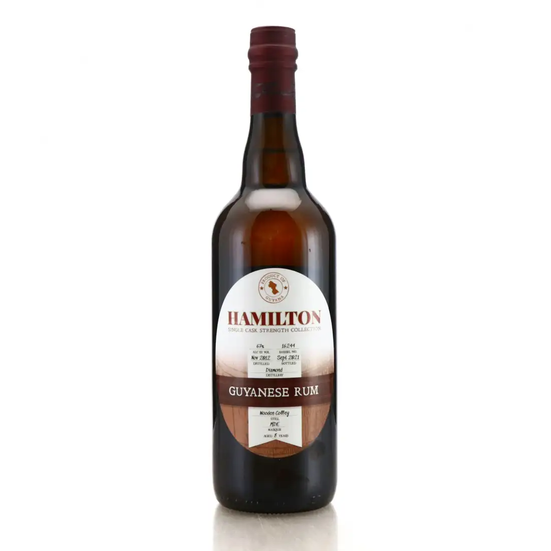 Bottle of Hamilton Diamond Guyanese Rum MDE 2012