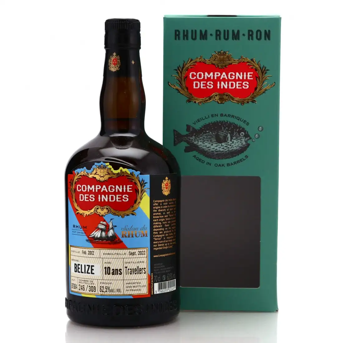 Bottle of CDI Travellers Belize (Salon du Rhum) 2012