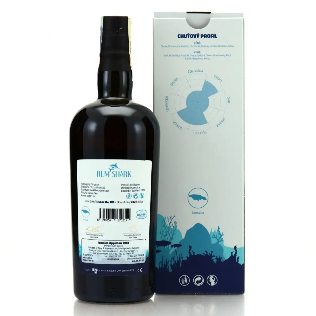High resolution image of Rum Shark Appleton Jamaica Single Cask Selection 2008