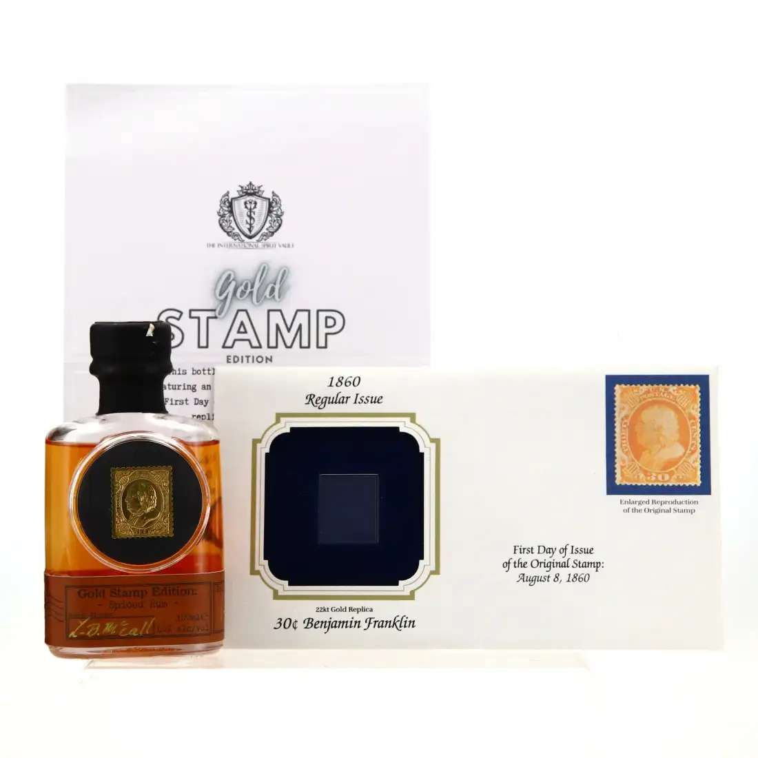 Bottle of International Spirit Vault Gold Stamp Edition (Benjamin Franklin)
