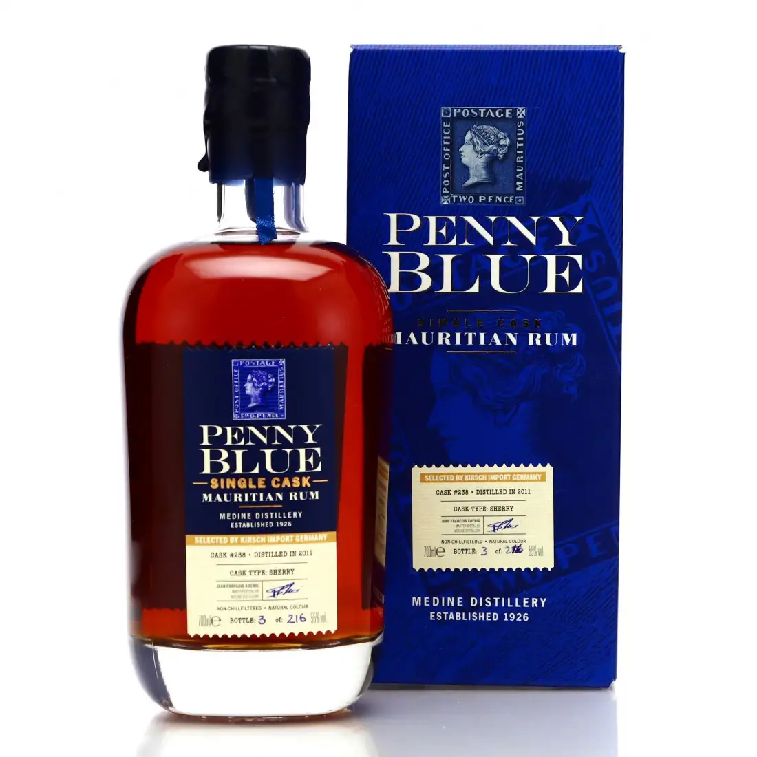 Bottle of Medine Estate Penny Blue Single Cask (Kirsch Import Germany) 2011