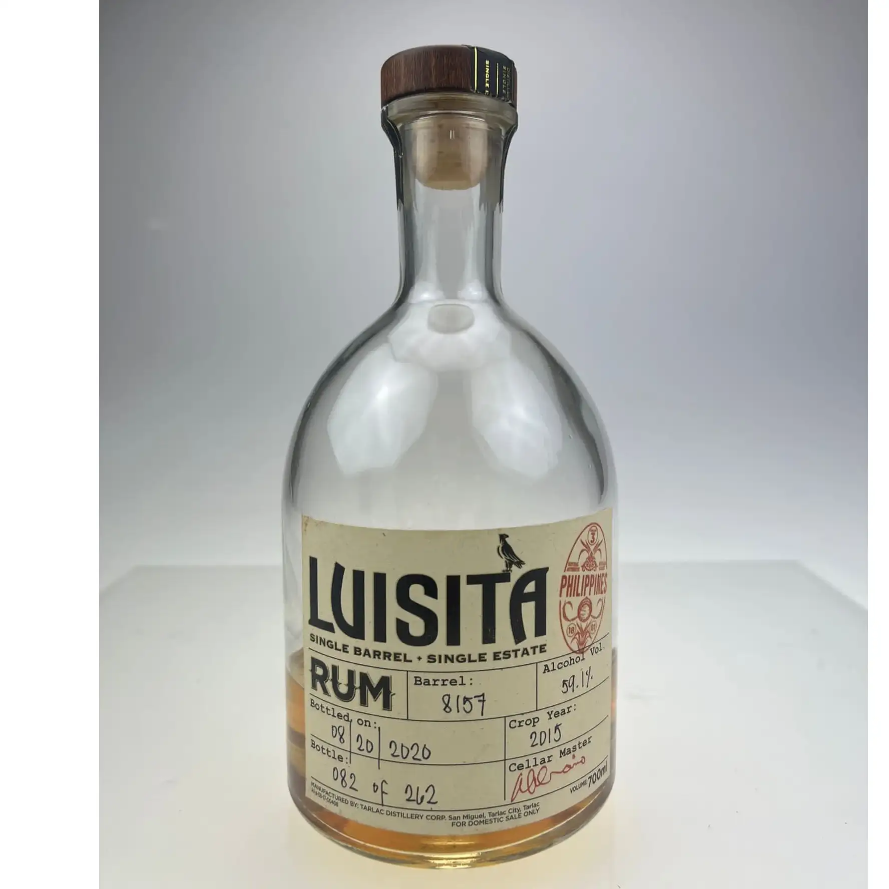 Bottle of Tarlac Distillery Corp. Luisita 2015