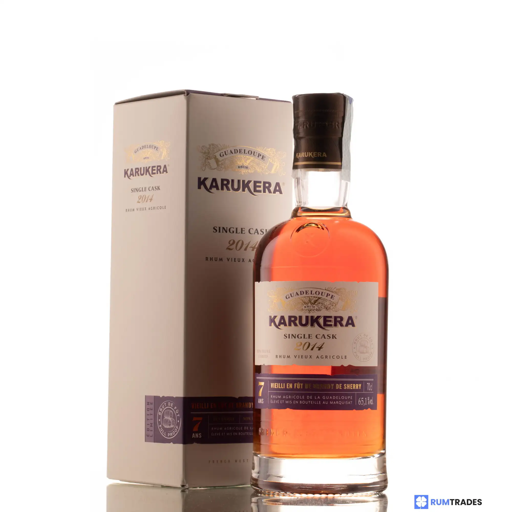 Bottle of Karukera Single Cask (Brandy de Sherry) 2014