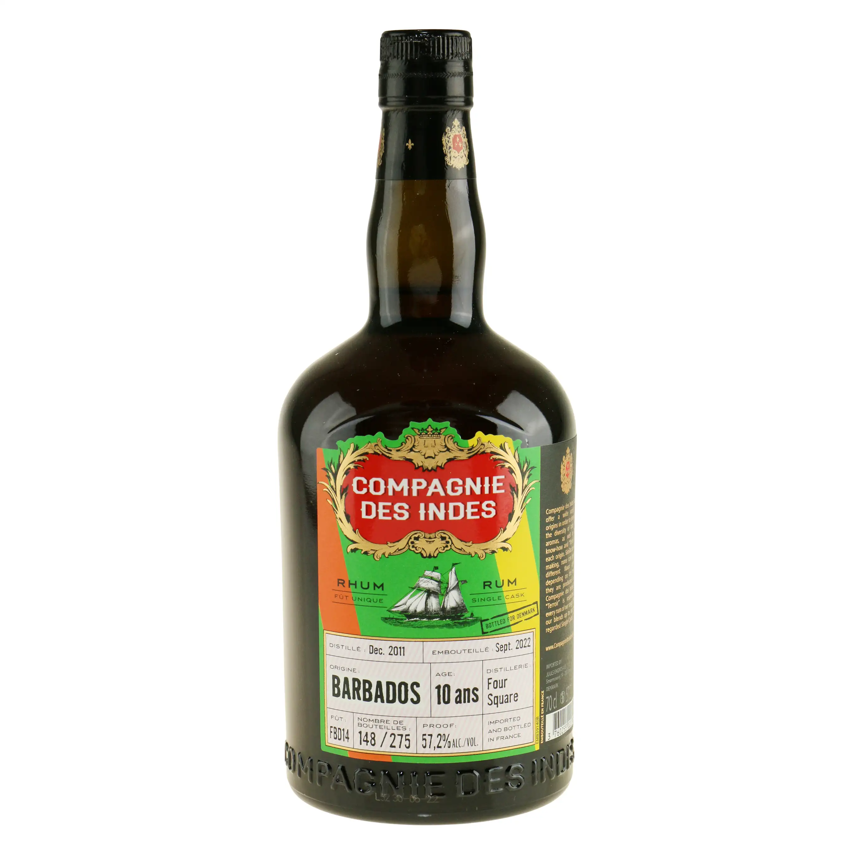 Bottle of CDI Foursquare Barbados 2011