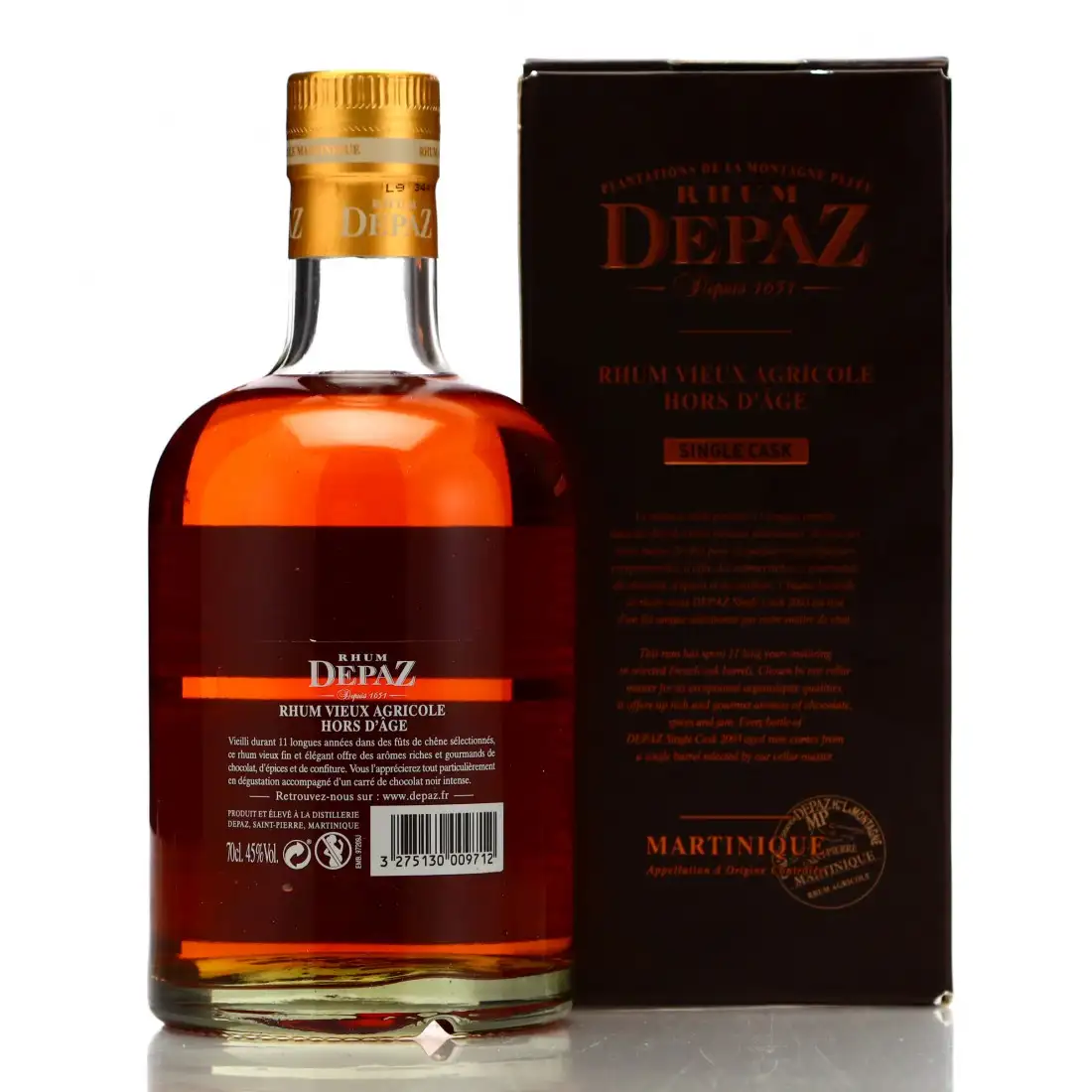 High resolution image of Depaz Single Cask Hors d’âge 2003