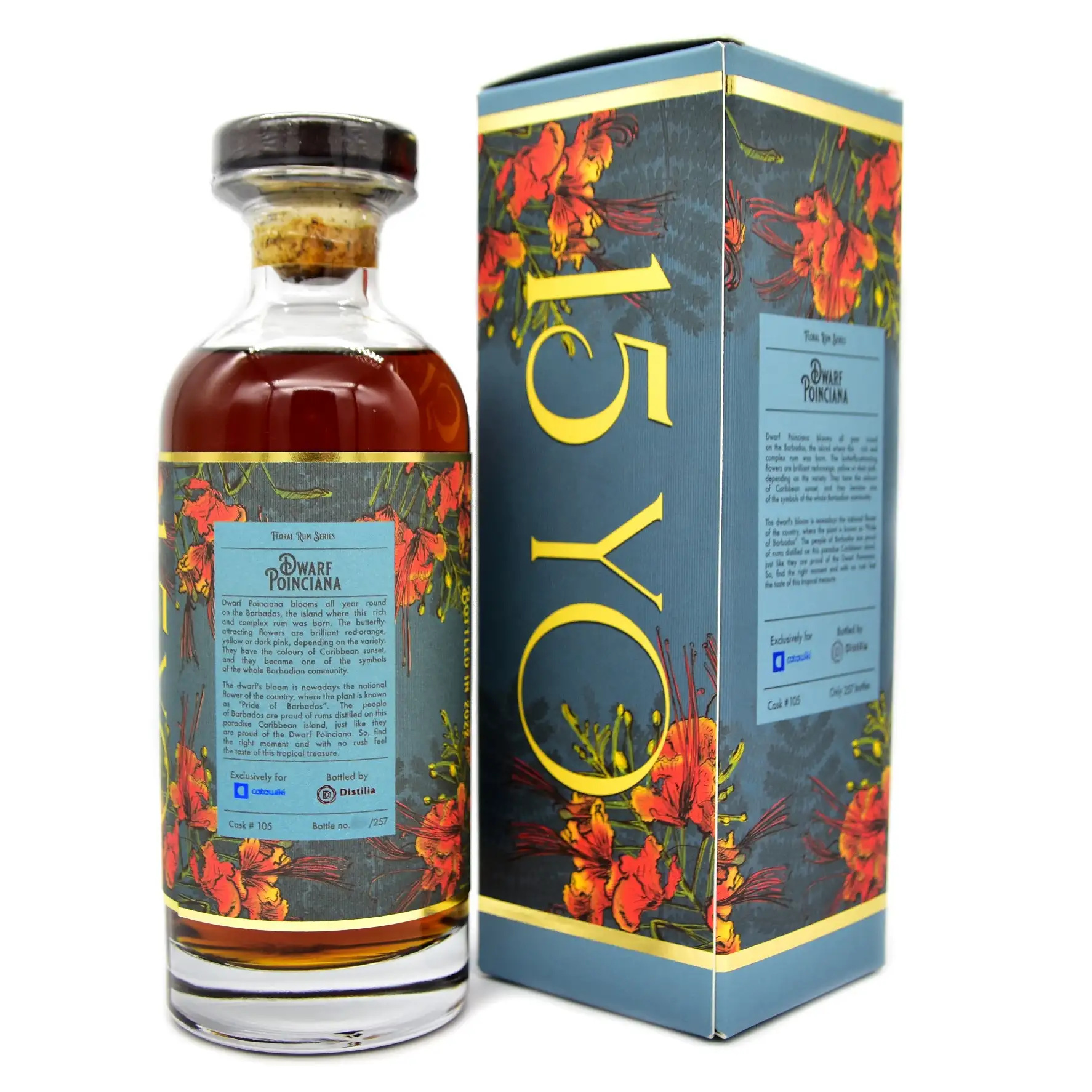 High resolution image of Distilia Foursquare Floral Rum Series Dwarf Poinciana (Catawiki) 2006