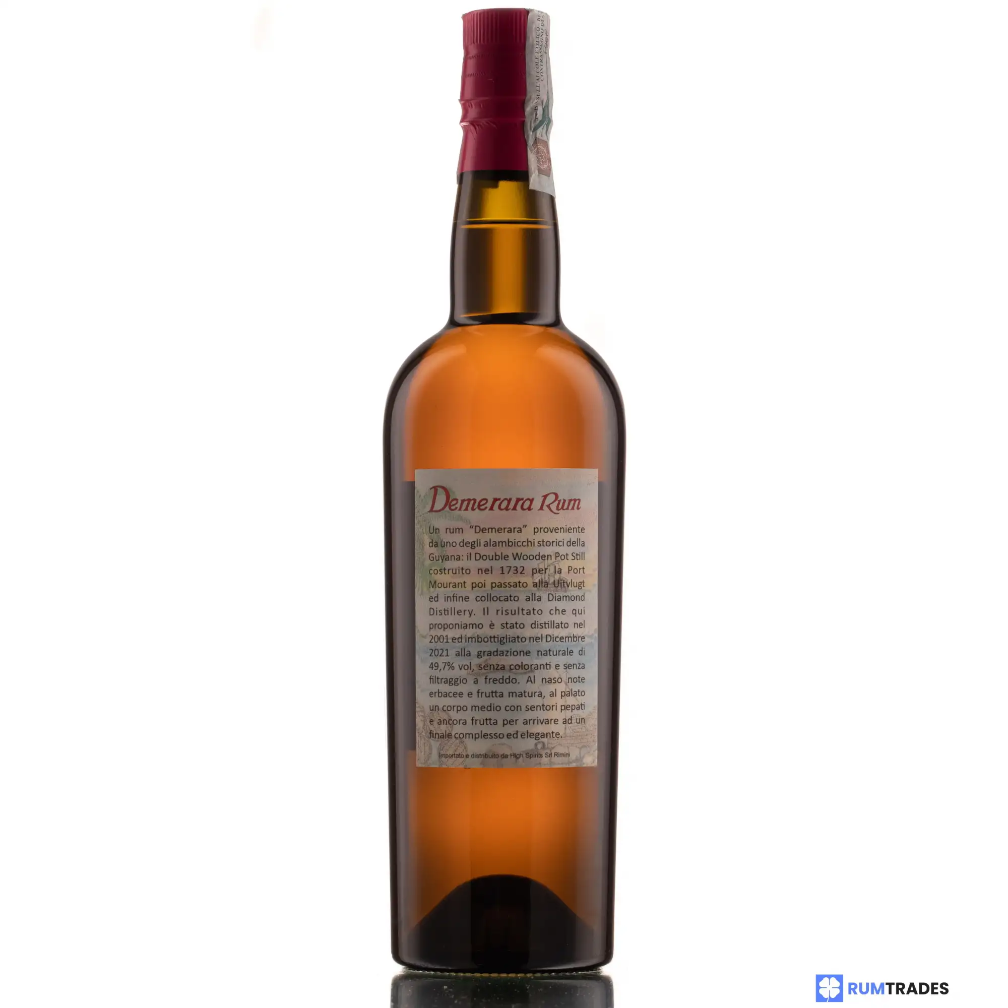 High resolution image of High Spirits Collection Diamond (Port Mourant) Demerara Rum 2001